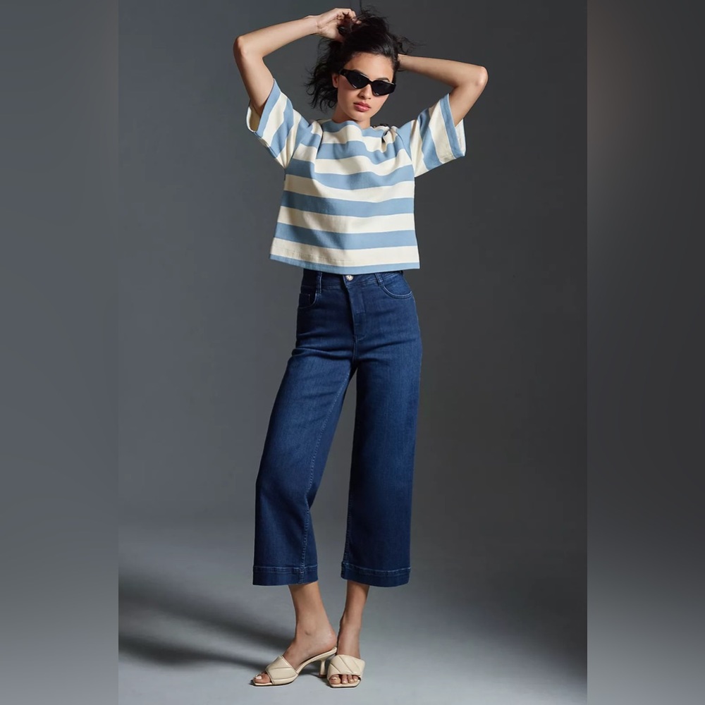 Anthropology Pilcro the skipper wide leg crop